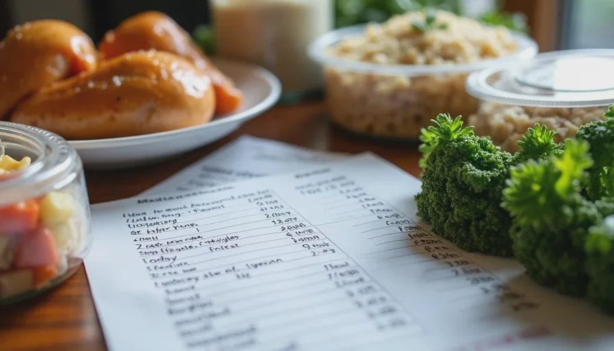 Real price breakdown for a cheap chicken and rice meal Grocery receipt and packages showing cost of chicken thighs rice and vegetables