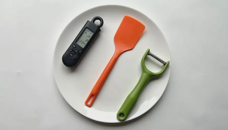 Affordable kitchen tools under fifteen dollars including thermometer peeler and spatula
