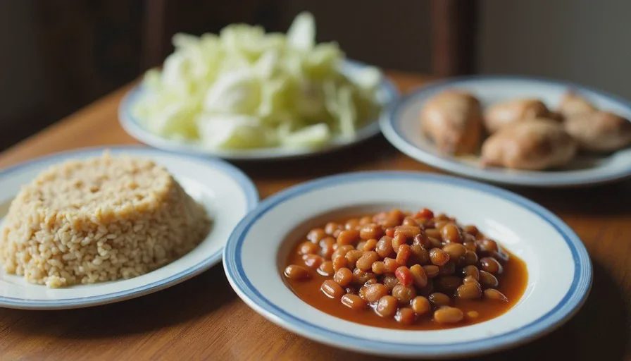 The kind of food we actually talk about here Everyday home-cooked meals shared around a table