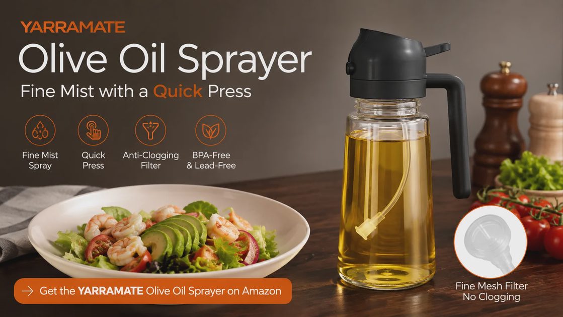 YARRAMATE Olive Oil Sprayer Fine Mist with a Quick Press