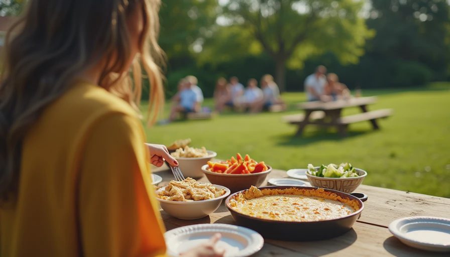 Visual context for Buffalo chicken dip