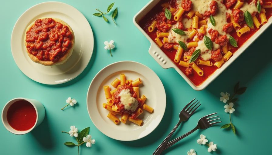 Visual context for Baked ziti