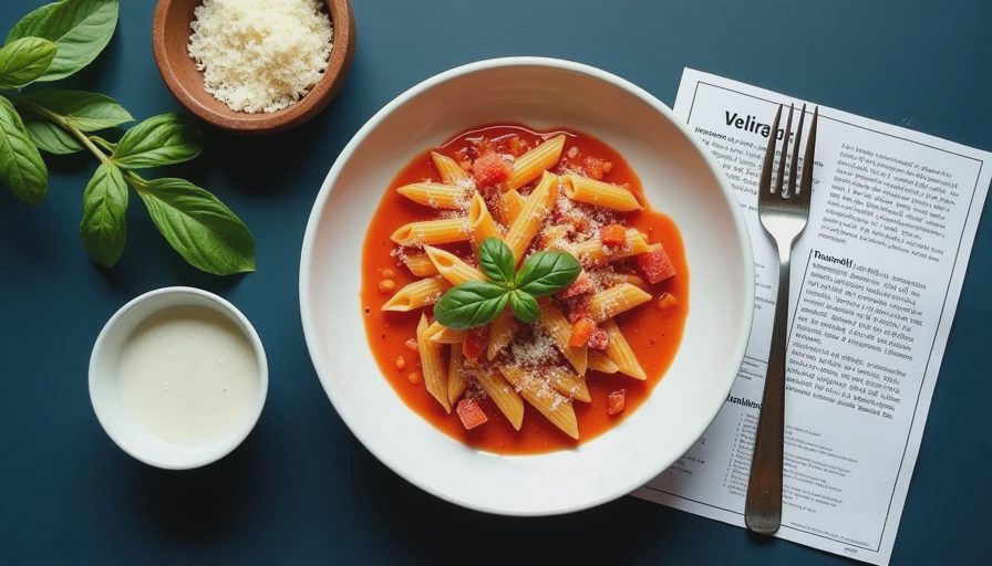 Illustration for Penne alla vodka